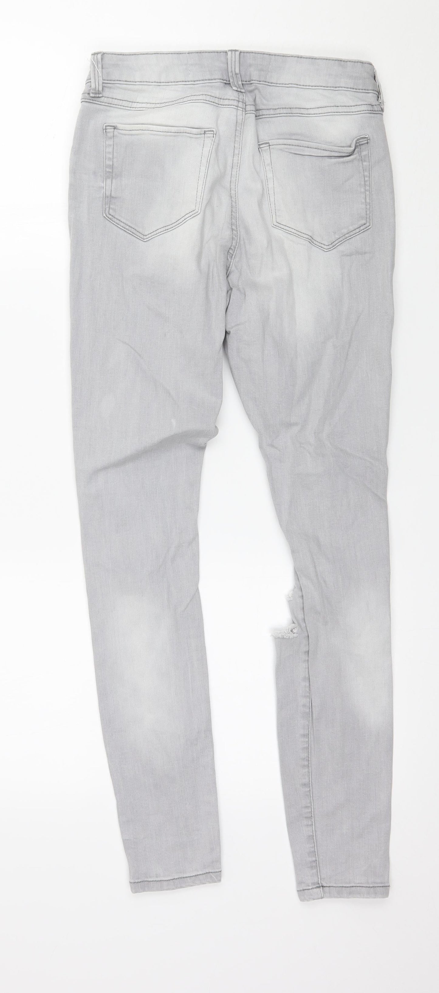 Denim & Co. Womens Grey  Denim Skinny Jeans Size 8 L27 in