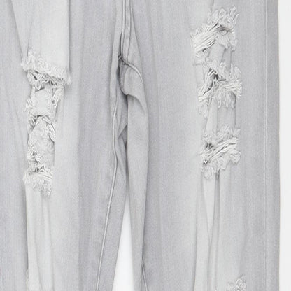 Denim & Co. Womens Grey  Denim Skinny Jeans Size 8 L27 in