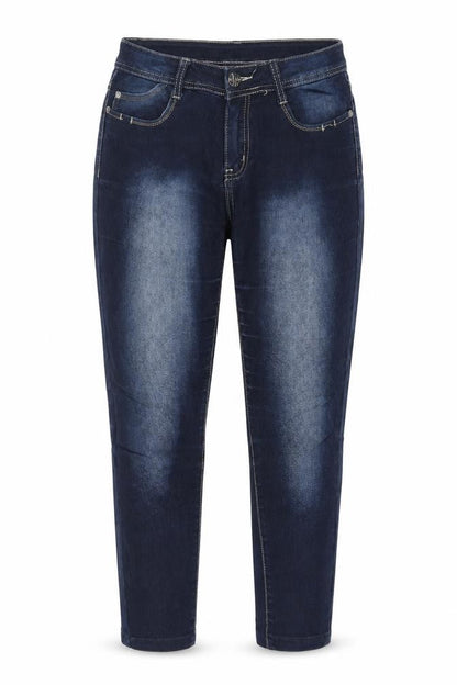Womens Blue  Denim Tapered Jeans Size 34 in L26 in