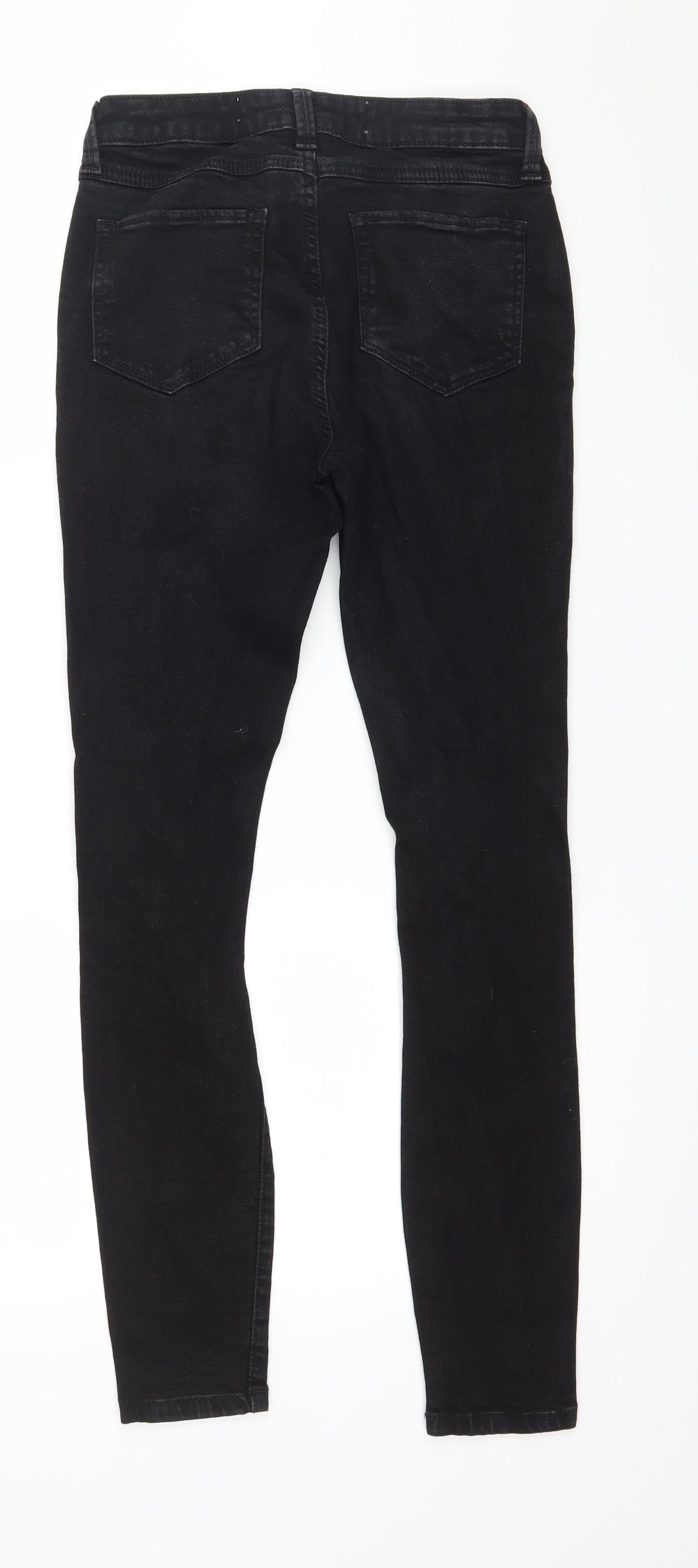 Denim & Co. Womens Black  Denim Skinny Jeans Size 8 L28 in