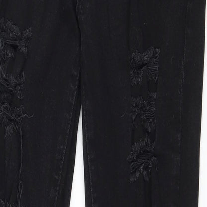 Denim & Co. Womens Black  Denim Skinny Jeans Size 8 L28 in