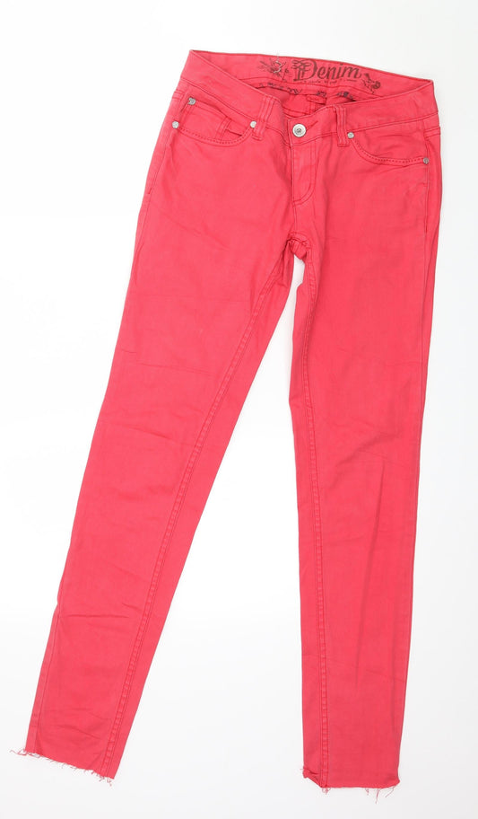 TOM TAILOR Womens Pink  Denim Skinny Jeans Size 27 in L34 in
