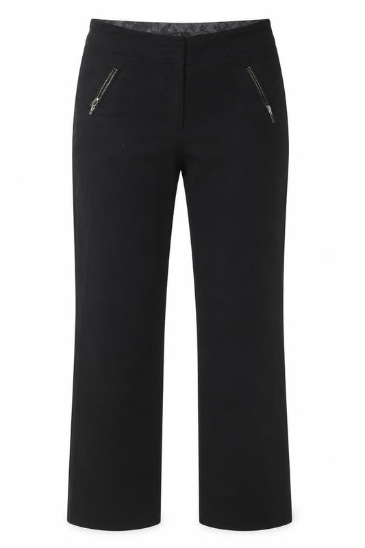 Womens UK Size 32 in M&Co Regular Fit  Black Trousers