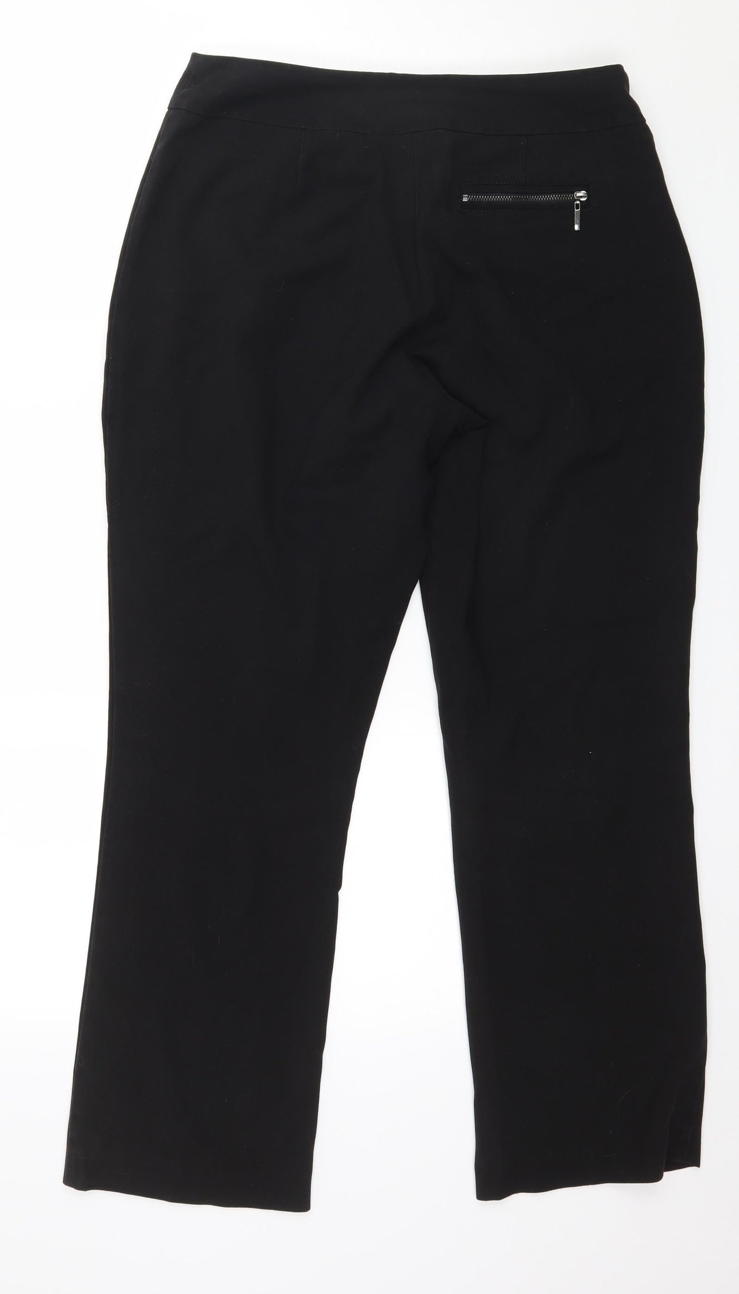 Womens UK Size 32 in M&Co Regular Fit  Black Trousers