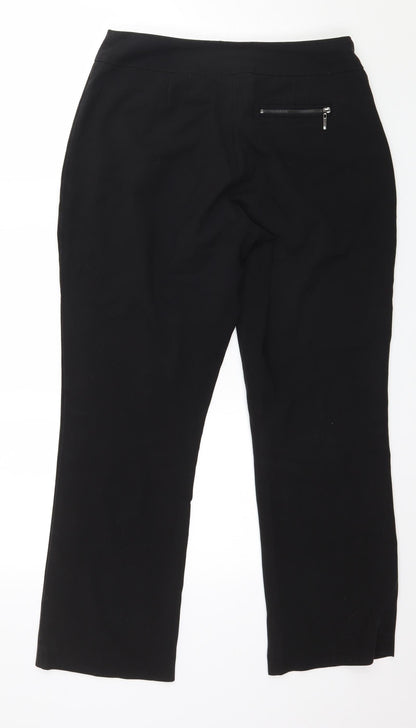 Womens UK Size 32 in M&Co Regular Fit  Black Trousers