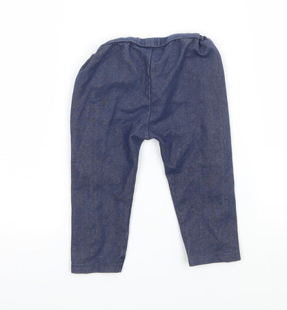 Nutmeg Baby Black  Jersey Jogger Trousers Size 9-12 Months