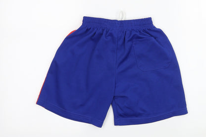 Preworn Boys Blue  Jersey Sweat Shorts Size 4 Years - Barcelona Sport