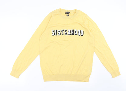Womens UK Size 10 New Look Yellow Pullover Jumper