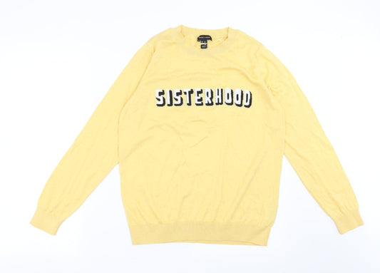 Womens UK Size 10 New Look Yellow Pullover Jumper
