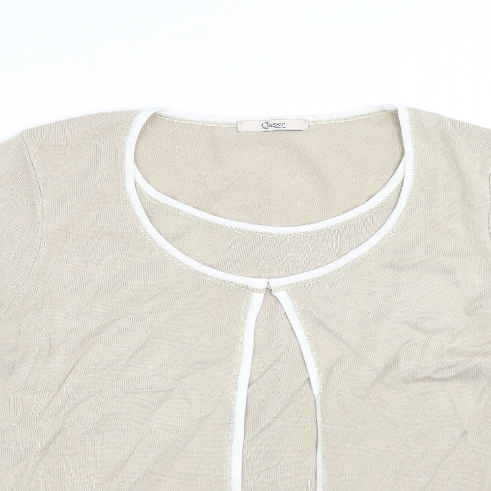 Womens UK Size 16 Marks and Spencer Beige Pullover Jumper