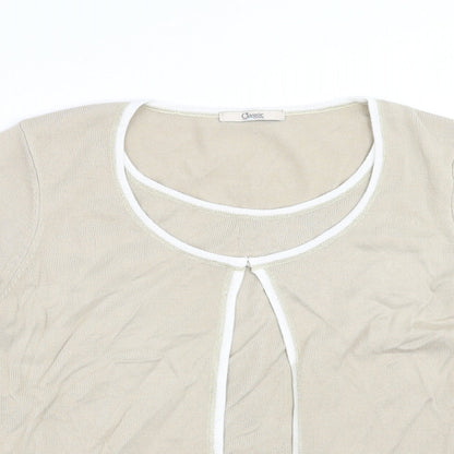 Womens UK Size 16 Marks and Spencer Beige Pullover Jumper