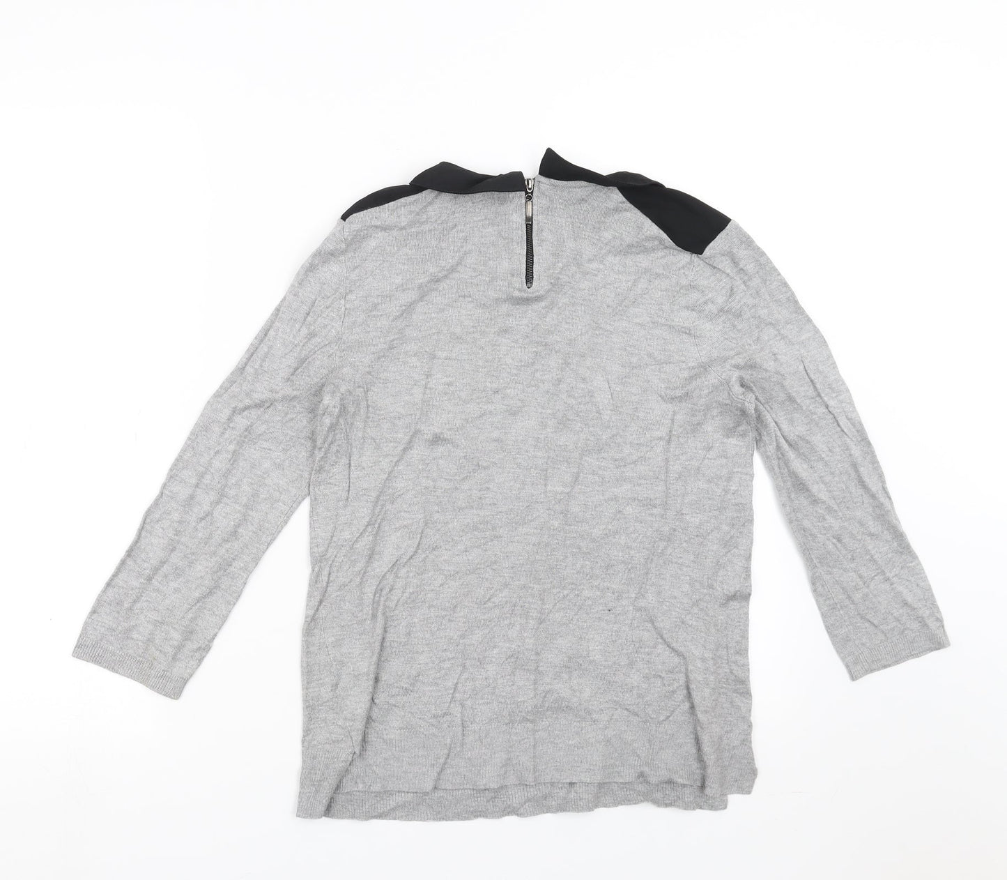 Womens UK Size 10 Papaya Grey Pullover Jumper