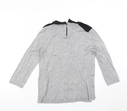 Womens UK Size 10 Papaya Grey Pullover Jumper