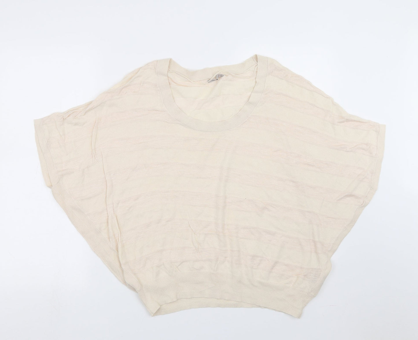 Gap Womens Beige Striped Knit Pullover Jumper Size M