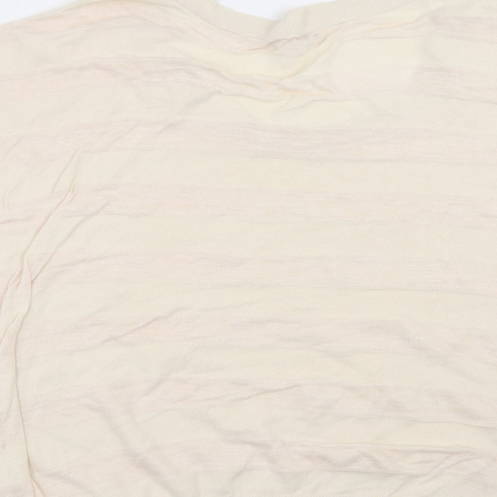 Gap Womens Beige Striped Knit Pullover Jumper Size M