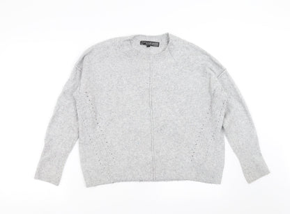 Womens UK Size 8 Topshop Grey Pullover Jumper