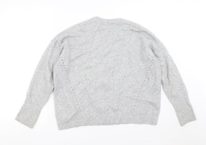 Womens UK Size 8 Topshop Grey Pullover Jumper