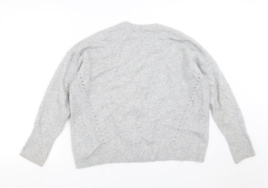 Womens UK Size 8 Topshop Grey Pullover Jumper