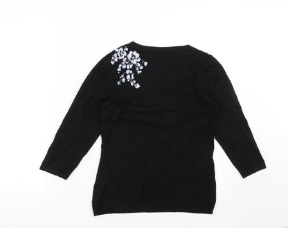 Womens UK Size XS Precis Black Pullover Jumper