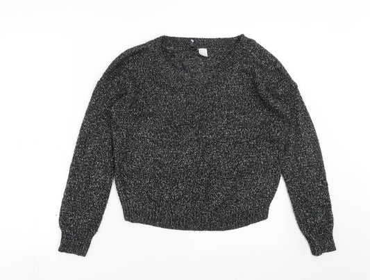 Divided by H&M Womens Black  Knit Pullover Jumper Size 8