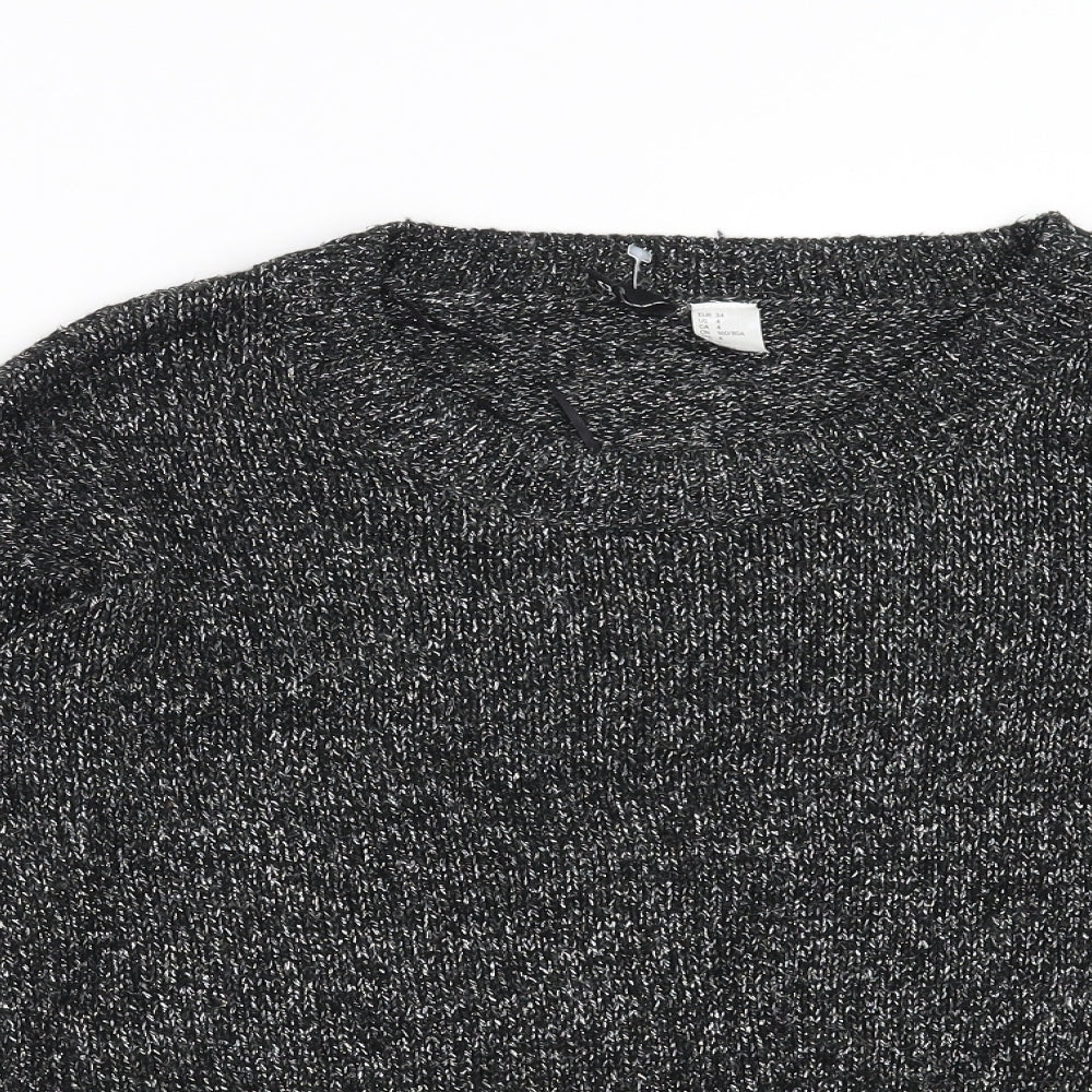 Divided by H&M Womens Black  Knit Pullover Jumper Size 8
