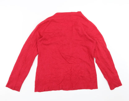Womens UK Size 12 Lakeland Red Pullover Jumper