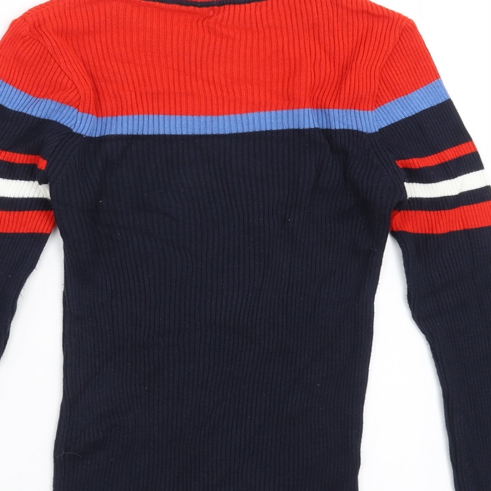Womens UK Size XS Cooperative Blue Pullover Jumper