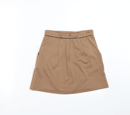 Miss Selfridge Womens Beige   A-Line Skirt Size 8