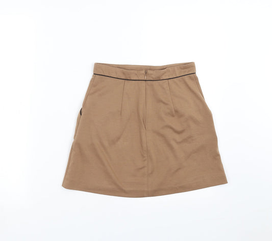 Miss Selfridge Womens Beige   A-Line Skirt Size 8