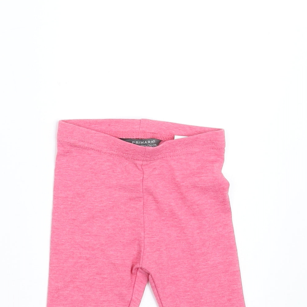 Primark Girls Pink    Trousers Size 6-9 Months  - legging
