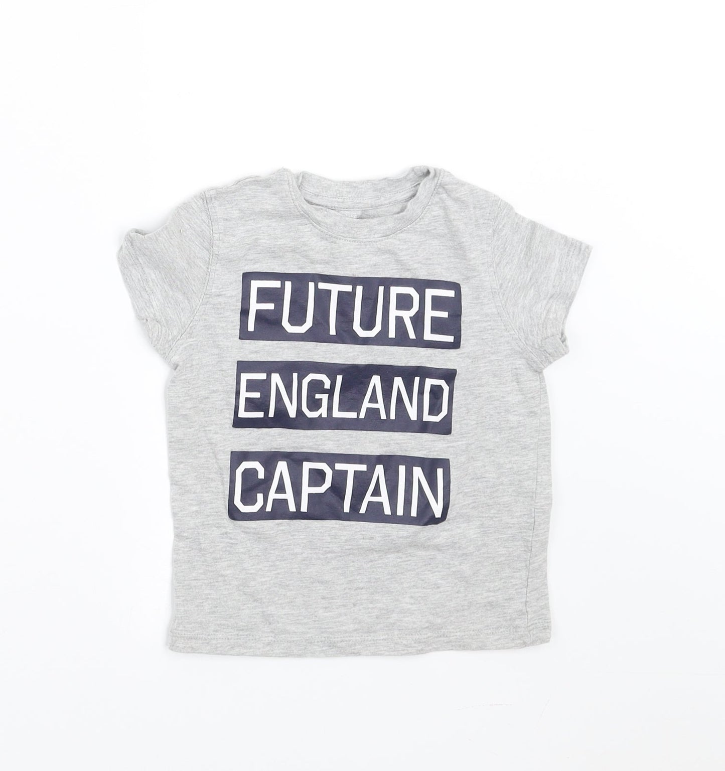 PEP&CO Baby Grey   Basic T-Shirt Size 18-24 Months  - future england captain