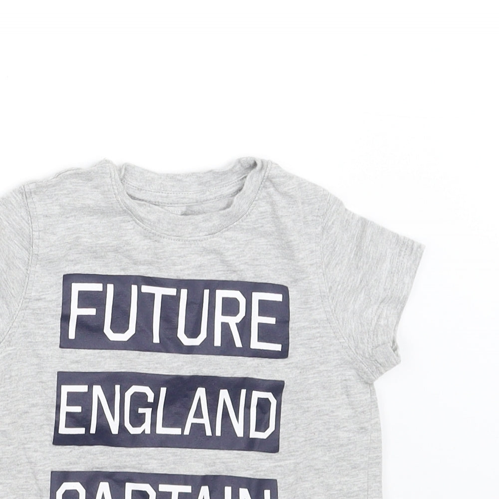 PEP&CO Baby Grey   Basic T-Shirt Size 18-24 Months  - future england captain
