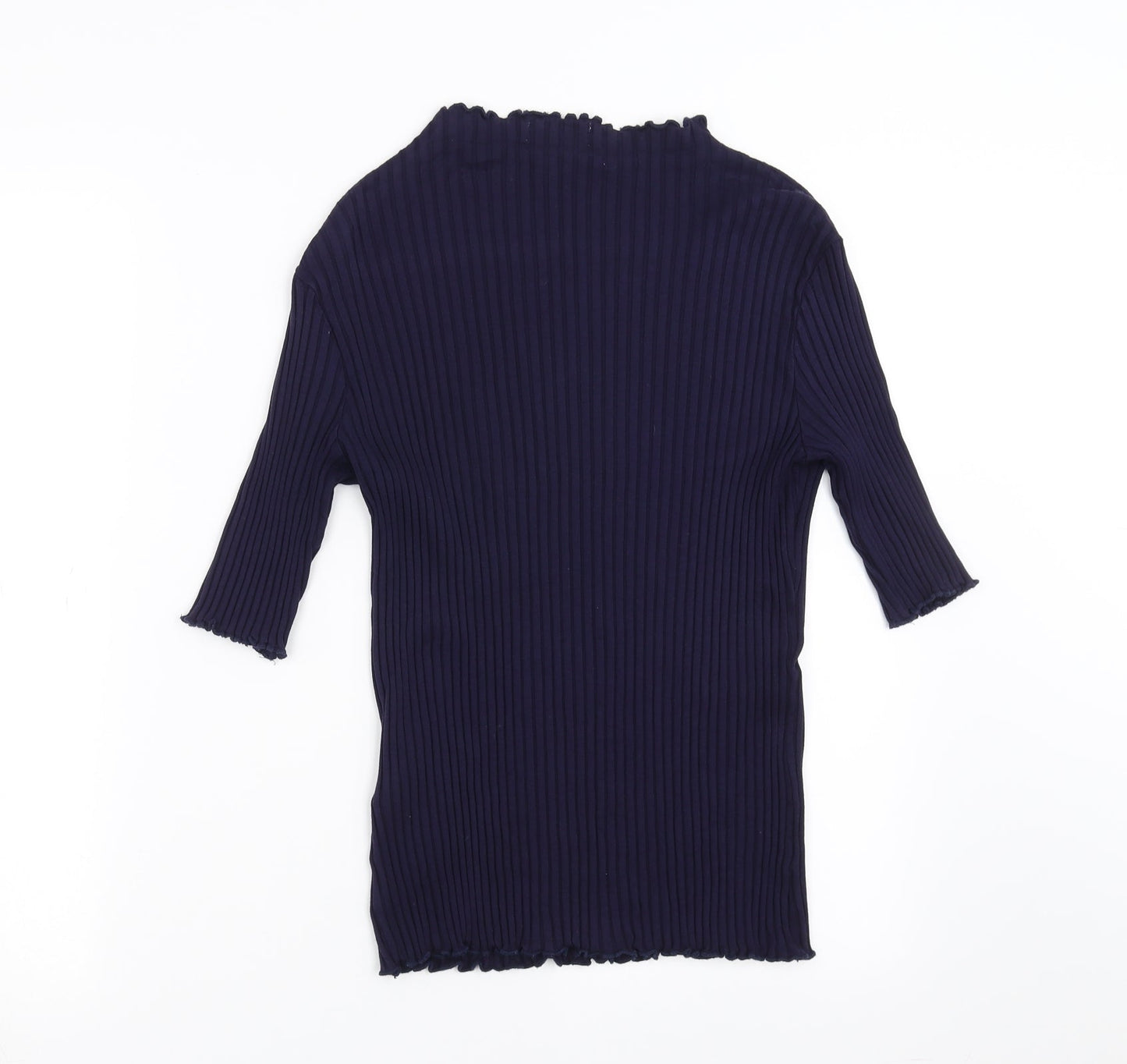 Womens UK Size 16 Warehouse Blue Basic T-Shirt