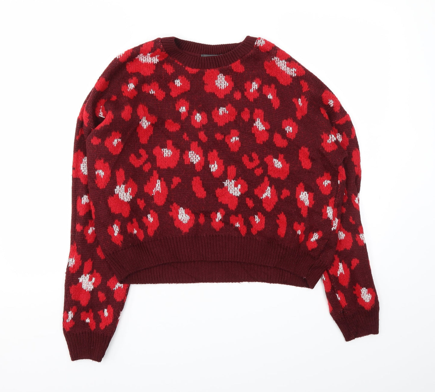 Primark Womens Red Animal Print  Pullover Jumper Size S