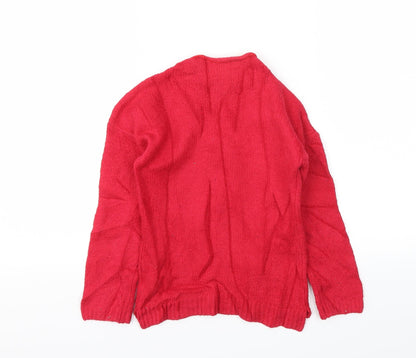 ISACC MIZRAHI Girls Red   Pullover Hoodie Size 5-6 Years