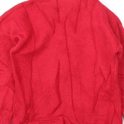 ISACC MIZRAHI Girls Red   Pullover Hoodie Size 5-6 Years