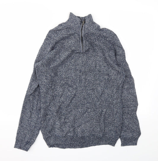 Mens UK Size M NEXT Blue Pullover Sweatshirt