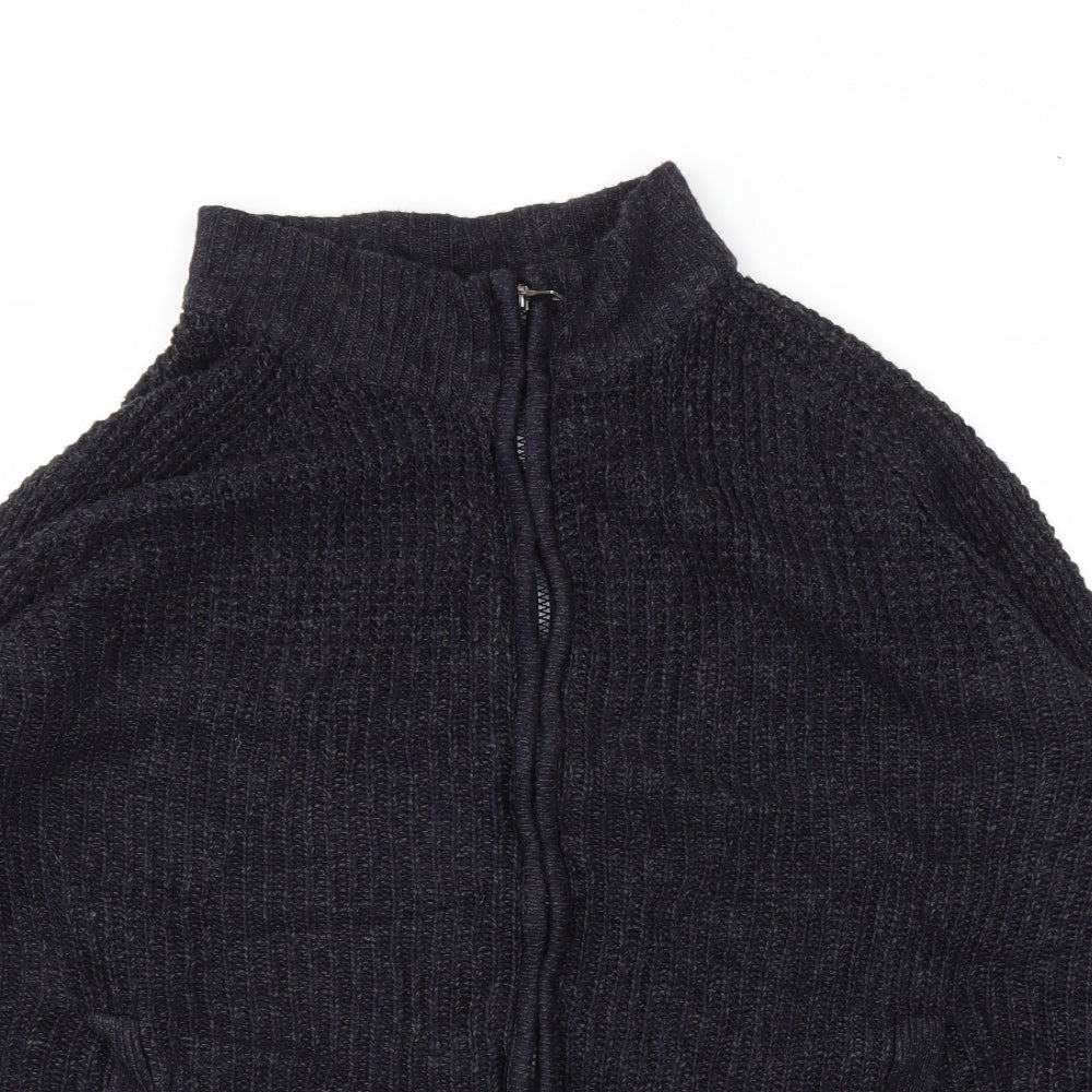 George Mens Blue   Full Zip Jumper Size M