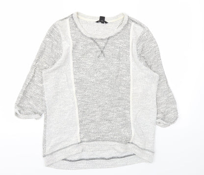Womens UK Size S H&M Grey Basic T-Shirt