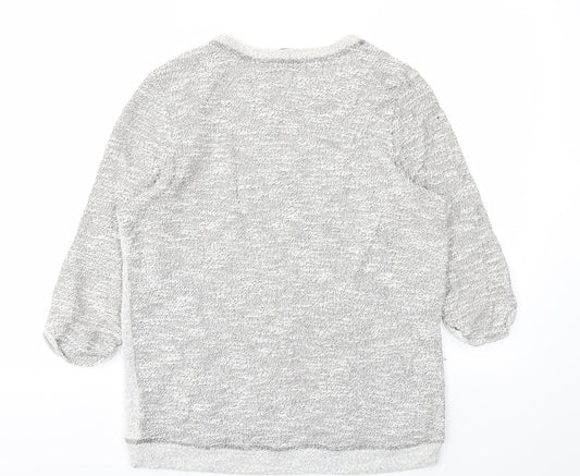 Womens UK Size S H&M Grey Basic T-Shirt