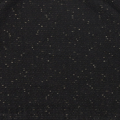 Womens UK Size XS Zara Black Basic T-Shirt