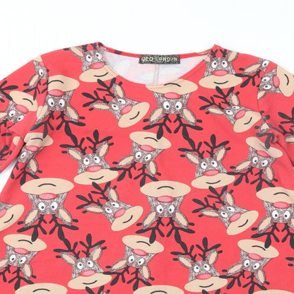 QED London Womens Multicoloured Animal Print  Fit & Flare  Size 14