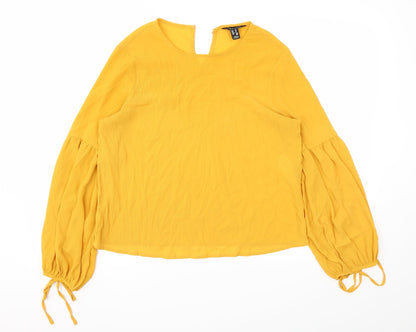 Womens UK Size 10 New Look Orange Basic Blouse