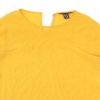 Womens UK Size 10 New Look Orange Basic Blouse
