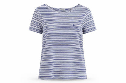 Jack Wills Womens Blue Striped  Basic Polo Size 10