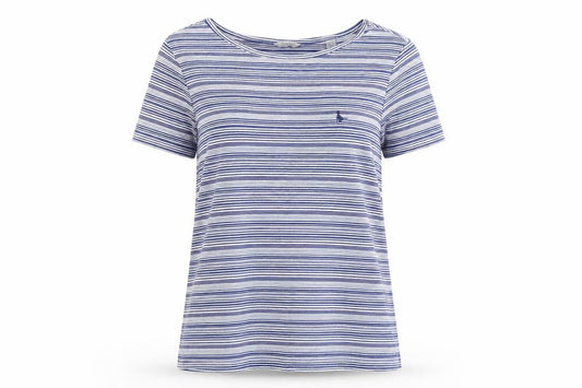 Jack Wills Womens Blue Striped  Basic Polo Size 10