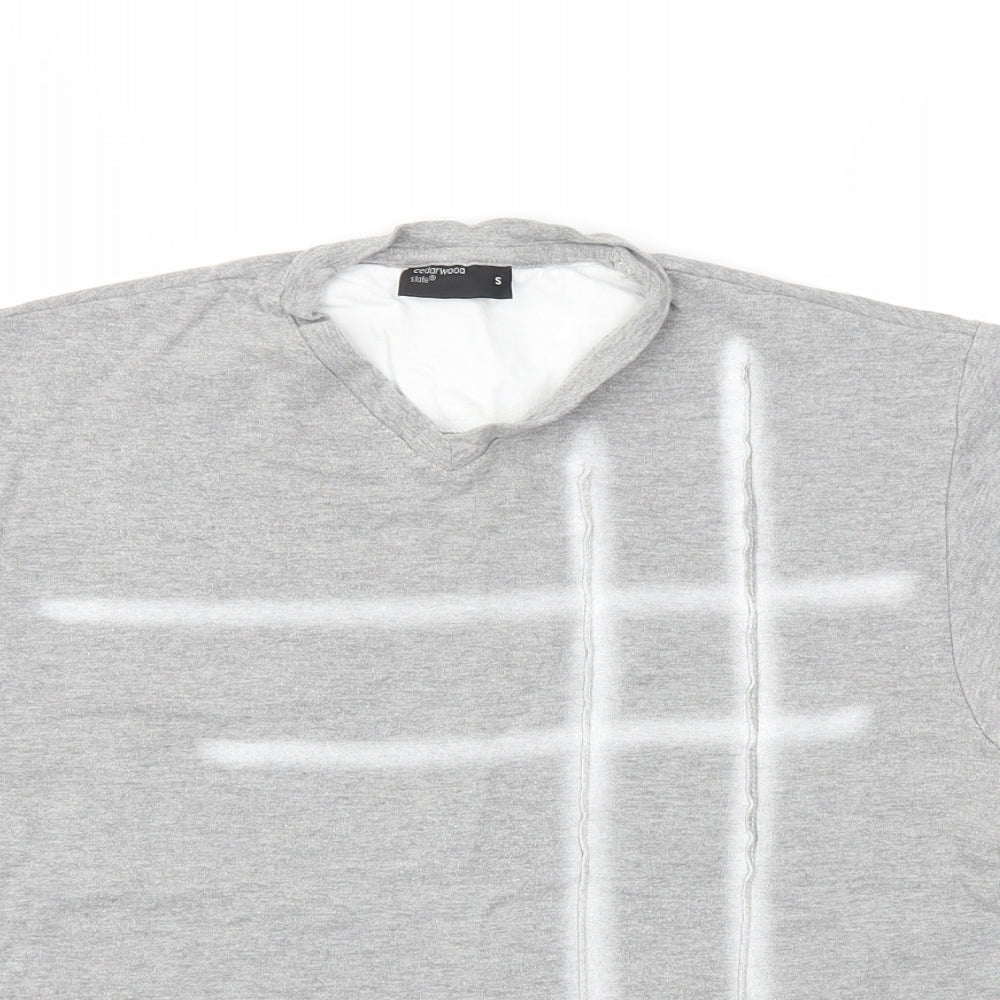 Mens UK Size S Cedar Wood State Grey  T-Shirt