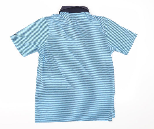 Easy Mens Blue Striped   Polo Size S