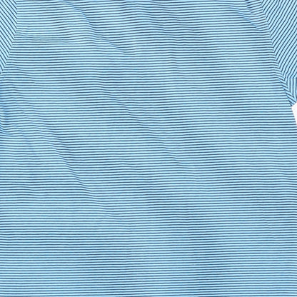Easy Mens Blue Striped   Polo Size S