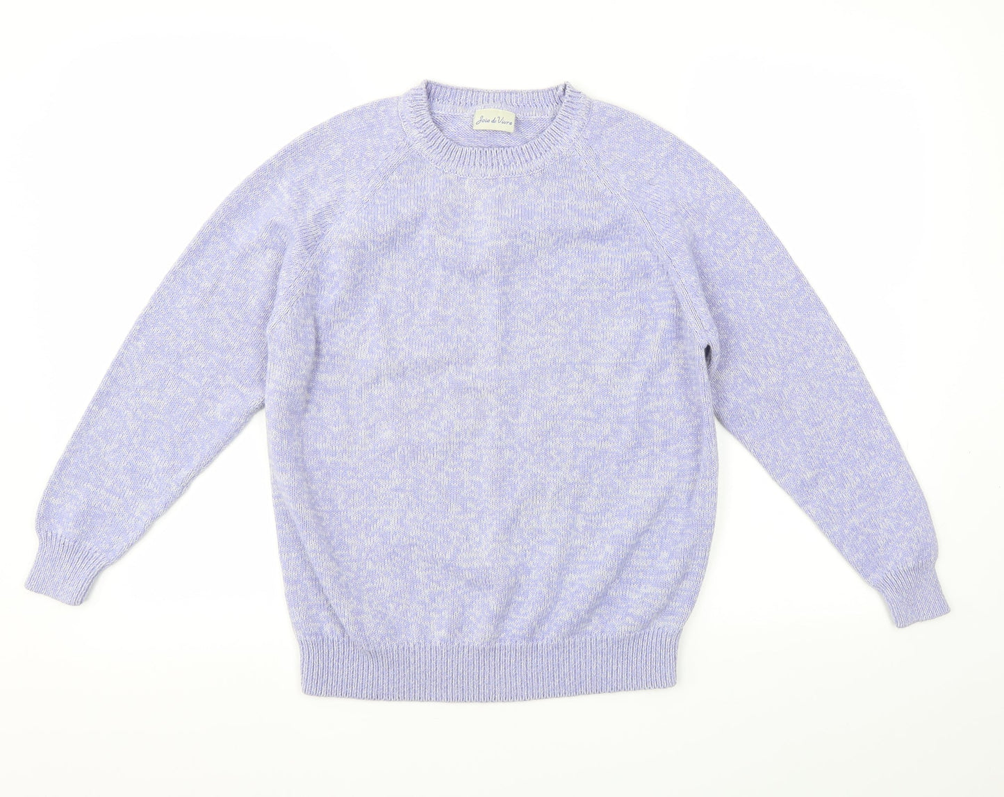 Womens UK Size S Joie De Vivre Purple Pullover Jumper